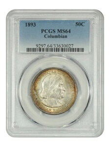 1893�N 50�Z���g �R�����r�A�� PCGS MS64 - �N���V�b�N�V���o�[�L�O�i