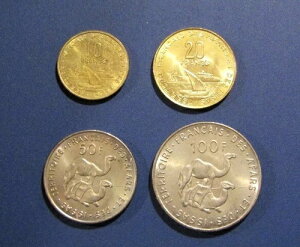 �t�����X�̃A�t�@���X-�W�u�` 1975�N 10,20,50,100�t���� UNC 4���Z�b�g