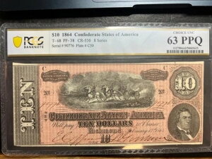 T-68 1864 �N 10 �h�� CSA ��R���� PCGS 63 PPQ �`���C�X ������!