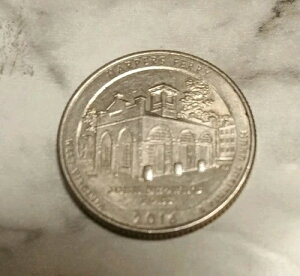 アメリカ合衆国 2016年 25セント硬貨-P ハーパーズ・フェリー - 造幣局エラー