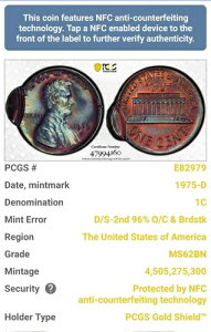 1975N D ItZ^[ 96%G[ J[LOZg PCGS MS 62 RB g[HBT6567