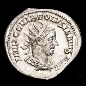 *Lucernae* Volusian Antoninianus FELICITAS PVBL�B���[�} ���� 251 �` 253 �N