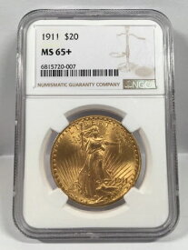 1911年 20ドル ゴールド セントゴーデンス NGC MS65+ 4XOXFA25