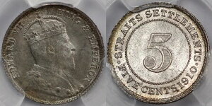 PCGS�O���[�h MS64 �C���A���n 1910-B 5�Z���g �����ʋ��