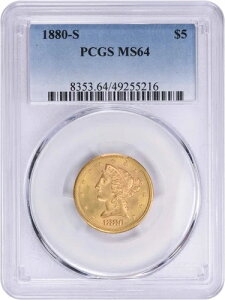 1880-S 5h oeBwbh MS64 PCGS