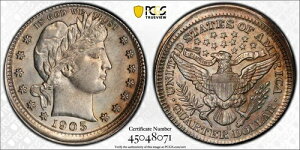 1905N S o[o[ NH[^[ 25Zg u[hXgbN ~gG[ PCGS AU ڍ׃N[jOς