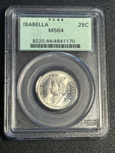 1893�N �C�U�x�� �N�H�[�^�[ PCGS MS-64 CAC OGH BLAST WHITE