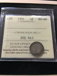 1901�N ICCS �O���[�h�J�i�_�A5�Z���g�A**MS-66** #XOQ 943