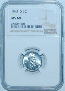1943 D NGC MS68 �����J�[�� �E�B�[�g �X�`�[�� �Z���g