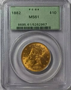 1882�N P �S�[���h �n�[�t�C�[�O�� ���o�e�B�w�b�h PCGS MS-61