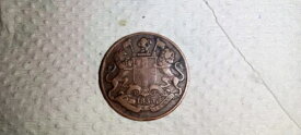 アンティーク 1835年 東インド会社 1 クォーター (ヤクパイ) コイン