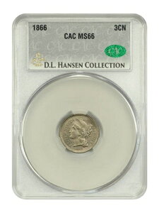 1866 3CN CACG MS66 ex: D.L. nZ - 3ZgjbP
