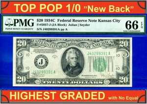 1934C 20hAMs PMG 66EPQ TOP POP 1/0 ōO[h Vi