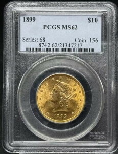 1899�N P �S�[���h �C�[�O���X ���o�e�B�w�b�h PCGS MS-62