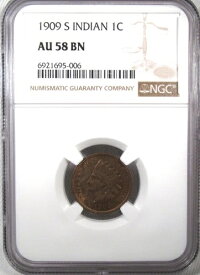 1909-S インドセント NGC AU58 BN コイン AQ737