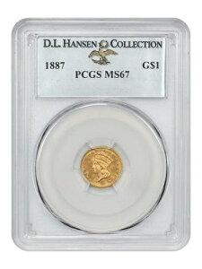 1887 G$1 PCGS MS67 ex: D.L. nZ