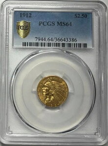 1912N 2.5h CfBANH[^[C[O PCGS MS64 - XgCNX^[ m[X|bg