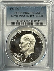 1971-S IKE AC[n[ $1 PCGS PR69DCAM (DDO, FS-103, Vo[) ex: GYA