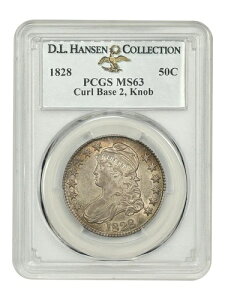 1828 50C PCGS MS63 (�J�[���x�[�X2�A�m�u) ex: D.L. Hansen