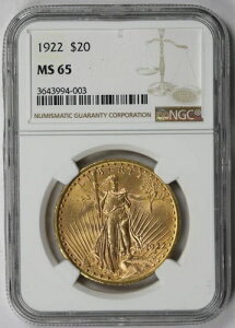 1922N ZgES[fY _uC[O 20h MS 65 NGC
