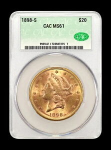1898-S S �_�u���C�[�O���X ���o�e�B�w�b�h CACG MS 61 CAC