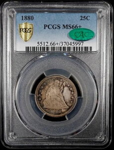 1880 �N���A�������o�e�B �N�H�[�^�[�APCGS ����� CAC �ɂ�� MS 66 PLUS �F��!
