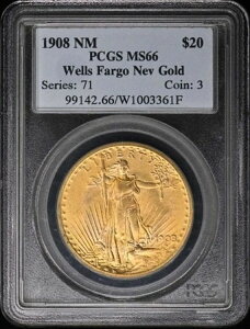 1908�N 20�h�� ���b�g�[�Ȃ� �E�F���Y�E�t�@�[�S �Z���g�E�S�[�f���Y PCGS MS66