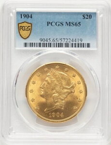 1904�N 20�h�� ���o�e�B �u���E�����x�� ���o�e�B �_�u���C�[�O�� PCGS MS65