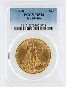 1908-D bg[Ȃ ZgES[fY _uC[O PCGS MS63 20h fo[ǋ