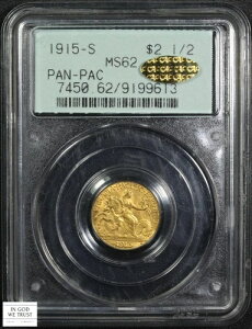 1915�N S Pan-Pac �L�O���� �N�H�[�^�[�C�[�O�� 2.50�h�� OGH PCGS MS 62 �S�[���h CAC