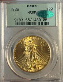 1926年 OGH PCGS/CAC MS65 20 セント・ゴーデンズ ゴールド ダブルイーグル