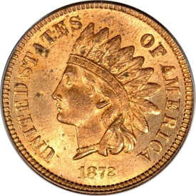 1872年 1セント インド セント PCGS MS64RD (写真シール)
