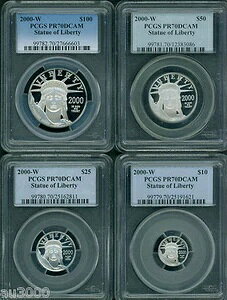 2000-W v[t v`i Ȑ_ 4Zbg PCGS PR70 PF70 $100 $50 $25 $10