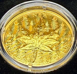 1オンス純金貨 ? 超高浮き彫りゴールドメープルリーフ ? 発行枚数: 550枚 (2024年)