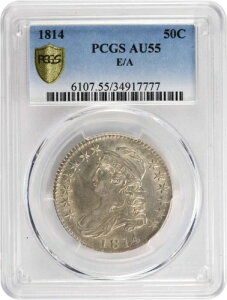 1814�N ���� ��� �n�[�t�h�� E/A AU55 PCGS