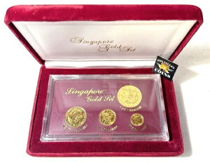 1984年シンガポール .999 金貨4枚セット 1.85オンス 龍、鳳凰、麒麟、鯉 OGP