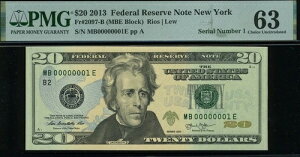 2013 $20.00 FRN MB00000001E P.M.G #63