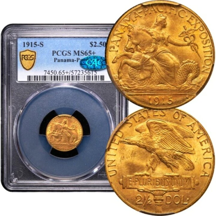 1915S パなまパしふィッく 50C PCGS MS 62 CAC 新規あめりかあンてィーくこいン50ドる パなまパしふィッく金貨