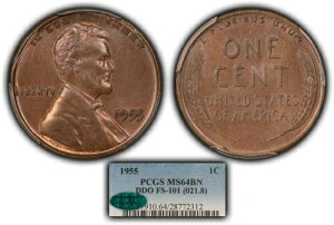 1955N DDO 1Zg J[EEB[gEZg - FS-101 _u_C - CAC PCGS MS 64 BN - B4788