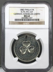 1883�N �t�B���f���t�B�A PA �h�C�c�n�A�����J�l200���N�L�O R-PA-PH-107 NGC MS62 �W���[�}���^�E��