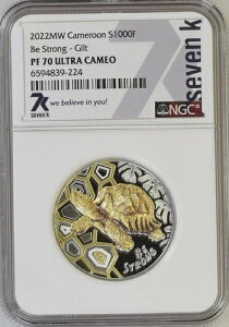 7K Metals 2022 NGC�F��uBe Strong - Gilt�vPF 70 �E���g���J���I 1�I���X �V���o�[