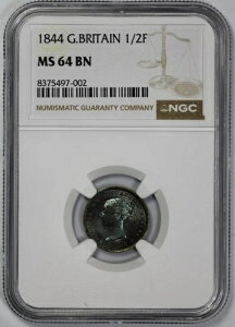 1844N CMX 1/2F n[tt@[WO NGC MS 64 BN ANAg[jO