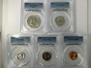 PR66 1956 PCGS �O���[�f�B���O/�ؖ����t���B�v���[�t�Z�b�g�R�C���A�󏭂ȃA���T�[�N���BP-MINT �V���[�N�I���e�B���b�g