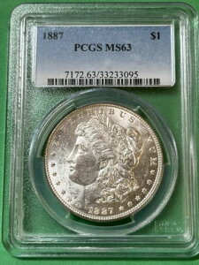 1887�N P �����K����� MS63 PCGS �����X�^�[���o�[�X�g�i�[