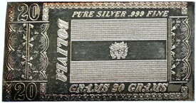 アメリカ シルバーミント 20グラム ボリビア ボリビア国旗 シルバーバー メダル i104061