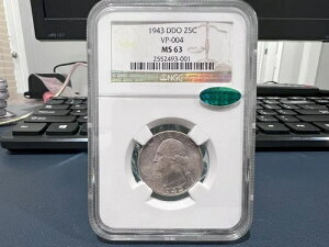 1943N DDO VP-004 25Zg Vg NH[^[ NGC MS 63 CAC (AJJ)