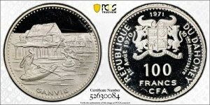 �_�I���[ 1971 100�t���� �v���[�t KM 1.3 PCGS PF68 Dcam