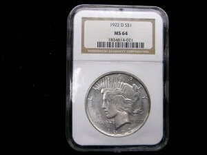1922-D NGC MS64 �s�[�X�V���o�[�_���[ - USP422D0