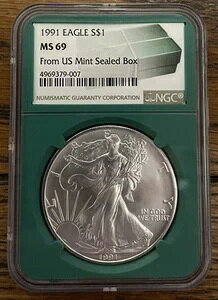 1991N Vo[C[O NGC MS69 Y č J{bNX O[RA