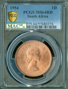 1954N AtJ 1D yj[ PCGS MS64 bh }bN ōi & ȂB